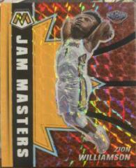 Zion Williamson [Orange Fluorescent] Basketball Cards 2020 Panini Mosaic Jam Masters Prices