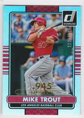 Mike Trout [Career Stat Line] Baseball Cards 2015 Donruss Prices
