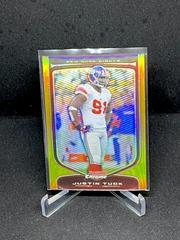 Justin Tuck [Gold Refractor] #110 Football Cards 2009 Bowman Chrome Prices