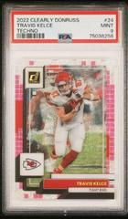 Travis Kelce [Techno] #24 Football Cards 2022 Panini Clearly Donruss Prices