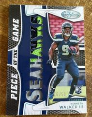 Kenneth Walker III [Teal] #PG-KW Football Cards 2022 Panini Certified Piece of the Game Prices