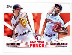 Shane Bieber, Triston McKenzie Baseball Cards 2023 Topps One Two Punch Prices