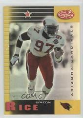 Simeon Rice [Mirror Gold] #1 Football Cards 1999 Leaf Certified Prices