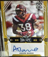 Amare Barno [Gold] #BA-AB1 Football Cards 2022 Leaf Draft Autographs Prices