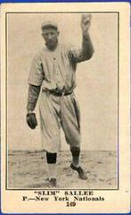 Slim Sallee Baseball Cards 1917 Collins McCarthy Prices