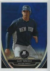 Gary Sanchez [Blue Refractor] #34 Baseball Cards 2013 Bowman Platinum Chrome Prospects Prices