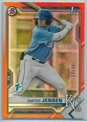 Carter Jensen [Orange Foil] #BD-106 Baseball Cards 2021 Bowman Draft 1st Edition Prices