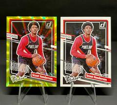 Scoot Henderson [Yellow] #2 Basketball Cards 2023 Panini Donruss The Rookies Prices