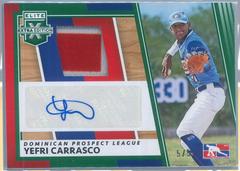 Yefri Carrasco [Emerald] #DMS-YC Baseball Cards 2022 Panini Elite Extra Edition DPL Material Signatures Prices