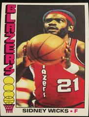 Sidney Wicks Basketball Cards 1976 Topps Prices