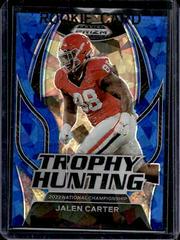 Jalen Carter [Blue Ice] #TH-1 Football Cards 2023 Panini Prizm Draft Picks Trophy Hunting Prices