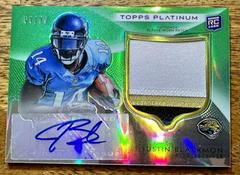 Justin Blackmon [Autograph Patch Green Refractor] #140 Football Cards 2012 Topps Platinum Prices