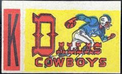Dallas Cowboys #K Football Cards 1961 Topps Stickers Prices