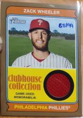 Zack Wheeler [Gold] #CCR-ZW Baseball Cards 2023 Topps Heritage Clubhouse Collection Relics Prices