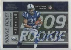 Donald Brown [Autograph] Football Cards 2009 Playoff Contenders Prices