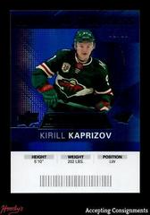 Kirill Kaprizov [Blue] #12 Hockey Cards 2021 Upper Deck Credentials Prices
