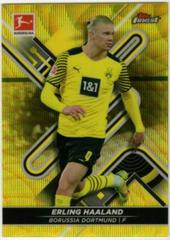 Erling Haaland [Yellow Wave] Soccer Cards 2021 Topps Finest Bundesliga Prices