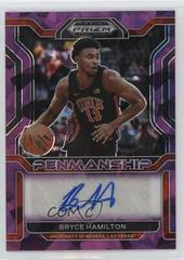Bryce Hamilton [Purple Ice] #CP-BHA Basketball Cards 2022 Panini Prizm Draft Picks College Penmanship Autographs Prices