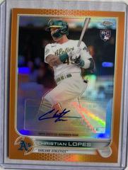 Christian Lopes [Orange] #AC-CL Baseball Cards 2022 Topps Chrome Update Autographs Prices