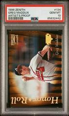 Greg Maddux [Artist's Proof] #134 Baseball Cards 1996 Zenith Prices