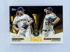 Brandon Woodruff, Corbin Burnes [Black] #12P-2 Baseball Cards 2023 Topps One Two Punch Prices