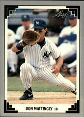 Don Mattingly #425 Baseball Cards 1991 Leaf Prices