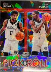Kevin Durant, Kyrie Irving [Red Ice] Basketball Cards 2021 Panini Contenders Optic Pick n Roll Prices