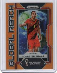 Youri Tielemans [Orange] Soccer Cards 2022 Panini Prizm World Cup Global Reach Prices