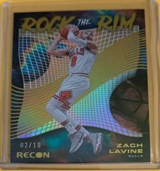 Zach LaVine [Gold] #19 Basketball Cards 2022 Panini Recon Rock the Rim Prices
