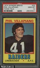 Phil Villapiano [Town Talk] Football Cards 1974 Wonder Bread Prices
