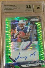 Sony Michel [Neon Green Pulsar] #11 Football Cards 2018 Panini Prizm Rookie Autographs Prices