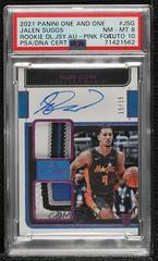 Jalen Suggs [Pink] Basketball Cards 2021 Panini One and One Rookie Dual Jersey Autographs Prices