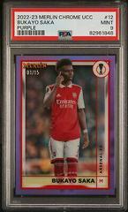 Bukayo Saka [Purple] Soccer Cards 2022 Topps Merlin Chrome UEFA Club Competitions Prices