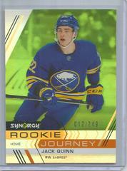 Jack Quinn [Green] #RJ-6 Hockey Cards 2022 Upper Deck Synergy Rookie Journey Home Prices