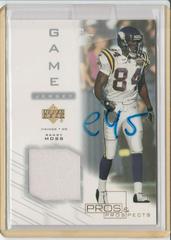Randy moss Football Cards 2001 Upper Deck Pros & Prospects Game Jersey Prices