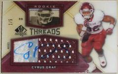 Cyrus Gray [Autograph Gold] Football Cards 2012 SP Authentic Prices