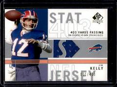 Jim Kelly [403 Yards Passing] #SP-JK Football Cards 2001 SP Authentic Stat Jerseys Prices