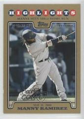 Manny Ramirez [Gold] #UH131 Baseball Cards 2008 Topps Update & Highlights Prices