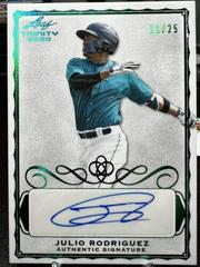 Julio Rodriguez [Green] #A-JR1 Baseball Cards 2020 Leaf Trinity Autographs Prices