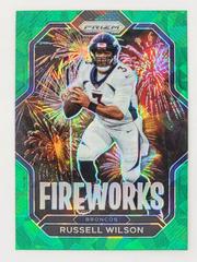 Russell Wilson [Green Ice] #F-5 Football Cards 2022 Panini Prizm Fireworks Prices