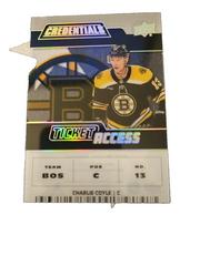 Charlie Coyle Hockey Cards 2022 Upper Deck Credentials Acetate Ticket Access Prices