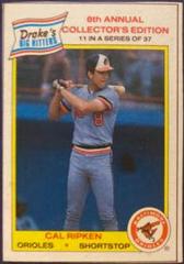 Cal Ripken Jr. [Hand Cut] #11 Baseball Cards 1986 Drake's Prices