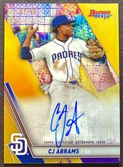 CJ Abrams [Gold Refractor] Baseball Cards 2019 Bowman's Best of 2019 Autographs Prices