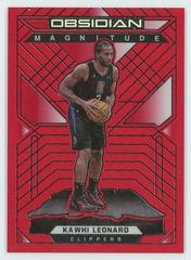 Kawhi Leonard [Red Flood] Basketball Cards 2021 Panini Obsidian Magnitude Prices
