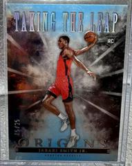 Jabari Smith Jr. [Turqoise] #21 Basketball Cards 2022 Panini Origins Taking the Leap Prices
