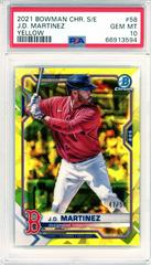 J. D. Martinez [Yellow] #58 Baseball Cards 2021 Bowman Chrome Sapphire Prices