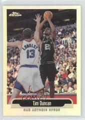 Tim Duncan [Refractor] Basketball Cards 1999 Topps Chrome Prices