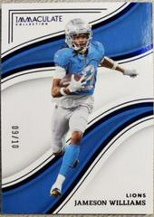 Jameson Williams [Blue] #11 Football Cards 2023 Panini Immaculate Prices