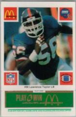 Lawrence Taylor [Green] Football Cards 1986 McDonald's Giants Prices