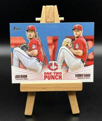 Joe Ryan, Sonny Gray [Blue] Baseball Cards 2023 Topps One Two Punch Prices